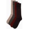 imageCalvin Klein Mens Dress Socks  Cotton Blend Crew Socks Patterns and Solids 4 PackBrown Assorted