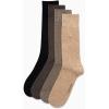 imageCalvin Klein Mens Dress Socks  Cotton Blend Crew Socks Patterns and Solids 4 PackTan Solid