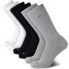 imageCalvin Klein Mens 6 Pair Athletic Crew SocksGreyBlackWhite