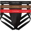 imageCalvin Klein Mens Cotton Stretch 3Pack Jock StrapBlackCocoaRouge