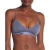 imageCalvin Klein Womens Motive Cotton Lightly Lined BraletteScorched Denim