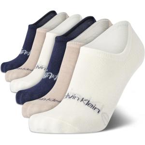 imageCalvin Klein Mens Socks  No Show Sneaker Liner Socks 6 PackTan Multi