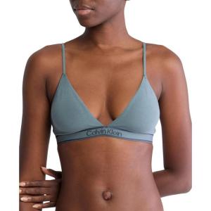 imageCalvin Klein Womens Modern Cotton Lightly Lined Triangle Wireless BraletteBlue Performance