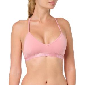 imageCalvin Klein Womens Motive Cotton Lightly Lined BraletteBlush