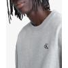 imageCalvin Klein Mens Relaxed Fit Monogram Logo Fleece SweatshirtGrey Heather