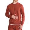imageCalvin Klein Mens Relaxed Fit Monogram Logo Fleece SweatshirtRoasted Russet