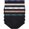 imageCalvin Klein Mens Cotton Classics 5Pack BriefBlack W Natural Gray  Grey Heather  White  Night Sky  Ponderosa Pine