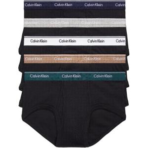 imageCalvin Klein Mens Cotton Classics 5Pack BriefBlack W Natural Gray  Grey Heather  White  Night Sky  Ponderosa Pine