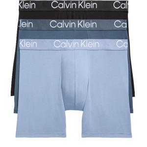 imageCalvin Klein Mens Ultra Soft Modern Modal Boxer BriefBlack  Troposphere  Hemisphere Blue