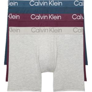 imageCalvin Klein Mens Ultra Soft Modern Modal Boxer BriefGrey Heather  Navy Stone  Mauve Wine