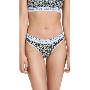 imageCalvin Klein Womens Ck One Cotton Thong PantyMini Cheetah Printriver