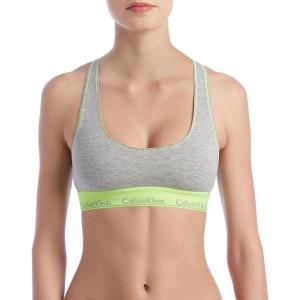 imageCalvin Klein Womens Modern Cotton Unlined Wireless BraletteGrey HeatherBright Flash