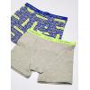 imageCalvin Klein Boys 2 Pack Boxer Briefs  Premium Cotton ComfortBlue Statement Print  Heather Grey