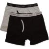 imageCalvin Klein Boys 2 Pack Boxer Briefs  Premium Cotton ComfortNew BlackHeather Gray