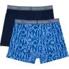 imageCalvin Klein Boys 2 Pack Boxer Briefs  Premium Cotton ComfortSkewed Calvin BlueCobalt Sapphire