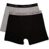 imageCalvin Klein Boys 2 Pack Boxer Briefs  Premium Cotton ComfortNew BlackHeather Grey