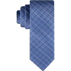 imageCalvin Klein Boys Solid and Pattern Ties  Big BoysTieNavy Grid