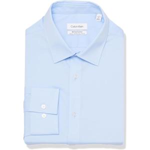 imageCalvin Klein Mens Dress Shirt Slim Fit Refined Cotton Stretch0