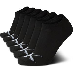 imageCalvin Klein Mens Socks  Lightweight No Show Ankle Socks 6 PackBlack Logo