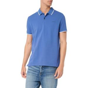 imageCalvin Klein Mens Stretch Pique Solid Tipped PoloTrue Navy