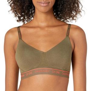 imageCalvin Klein Womens Pure Ribbed Lightly Lined BraletteMuted Pine