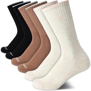 imageCalvin Klein Womens Socks  Cushion Athletic Crew Socks 6 PackOatmeal Heather Assorted