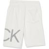 imageCalvin Klein Boys Pullon Fleece Jogger Shorts Drawstring ClosureWraparound White Fc04