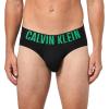 imageCalvin Klein Mens Intense Power 3Pack Hip BriefBlack Bodies W Misty Grey  White  Blossom Green Logos