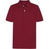 imageCalvin Klein Boys Short Sleeve Micro Pique Solid Polo Button Closure Soft ampamp ComfortableCabernet