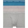 imageCalvin Klein Mens Cotton Classics 3Pack TrunkTapestry Teal  Dove  Grey Heather