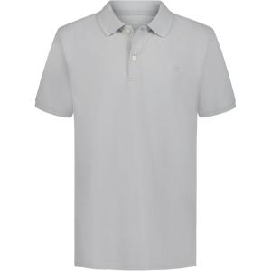 imageCalvin Klein Boys Short Sleeve Micro Pique Solid Polo Button Closure Soft ampamp ComfortableLunar Rock