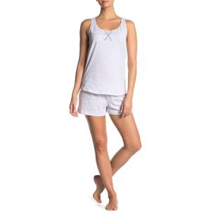imageCalvin Klein Womens Jersey Tank and Short Pajama SetBlueqp1026451White
