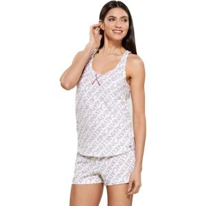 imageCalvin Klein Womens Jersey Tank and Short Pajama SetWhiteqp1026646Bardo