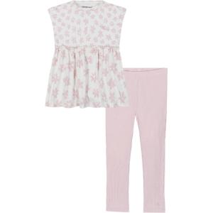 imageCalvin Klein girls 2pc Tunic Legging SetEgretSepia Rose
