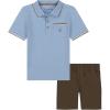 imageCalvin Klein Boys 2pc Polo Short SetSoft ChambrayCaribou