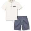 imageCalvin Klein Boys 2pc Short SetMarshmallowOmbre Blue