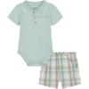 imageCalvin Klein babyboys 2pc Polo Short SetHarbor GrayPlaid