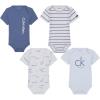 imageCalvin Klein babyboys 4 Pack BodysuitVintage IndigoBright WhiteIce Melt