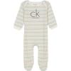 imageCalvin Klein babyboys Footed CoverallMarshmallow Stripe