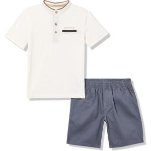 imageCalvin Klein Boys 2pc Short SetMarshmallowOmbre Blue