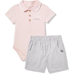 imageCalvin Klein babyboys 2pc Polo Short SetLotusStripe