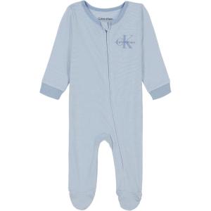 imageCalvin Klein babyboys Footed CoverallBlue FogIce Melt