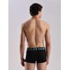 imageCalvin Klein Mens Intense Power 3Pack Low Rise TrunkBlack Bodies W Aqua Bar  White  Brisk Blue Logos