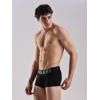 imageCalvin Klein Mens Intense Power 3Pack Low Rise TrunkBlack Bodies W Aqua Bar  White  Brisk Blue Logos