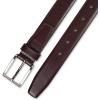 imageCalvin Klein Mens Modern Dress Minimalist Belt with Classic Harness BuckleBrown Renegade