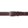imageCalvin Klein Mens Modern Dress Minimalist Belt with Classic Harness BuckleBrown Renegade
