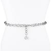 imageCalvin Klein Womens Slim Mesh and Chain Fashion Waist Belts for Dresses TrousersSilver