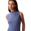 imageCalvin Klein Womens Crepe Mock Neck TopBijou Blue