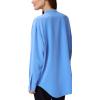 imageCalvin Klein Womens Crepe Relaxed ButtonDown ShirtBlue Foil