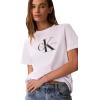 imageCalvin Klein Womens Monogram Logo Crewneck TShirtBrilliant White